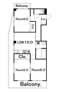 ブリリアント竹尾【4階】の間取り