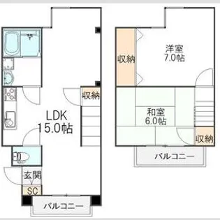 パール仲町マンション【4階】の間取り