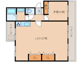 宮崎県都城市栄町【マンション】の間取り
