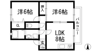 コンフォートヒル2【1階】の間取り