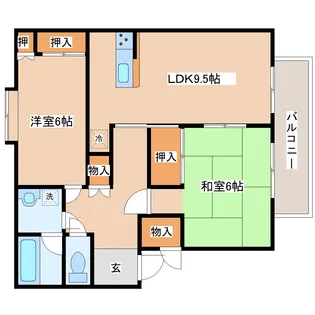 ヴィラ・エスポワールB棟【2階】の間取り