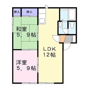 ラフォーレ河原【2階】の間取り