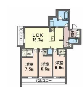 シティプラザ長者【2階】の間取り