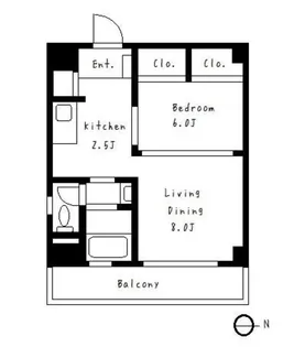 升本マンション【3階】の間取り