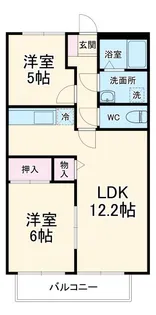 ビラージュA【2階】の間取り