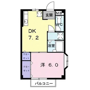 サウスヒルズ【2階】の間取り