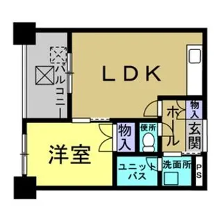 1LDKの間取り画像