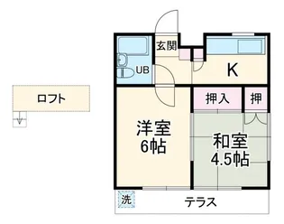 ジュネパレス松戸45【1階】の間取り