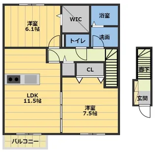 ソフィアコートB【2階】の間取り