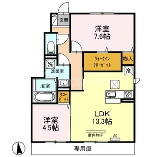 埼玉県さいたま市西区西大宮4【アパート】の間取り