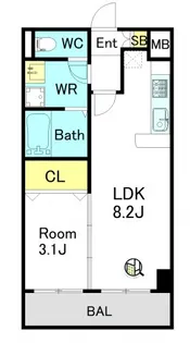 愛知県名古屋市中川区荒中町【マンション】の間取り
