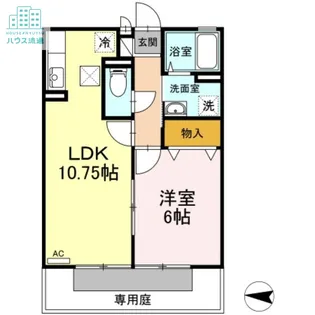 ロイヤルシティ富の原【1階】の間取り