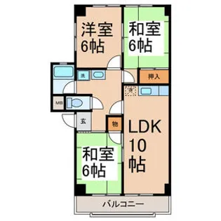 ファミール柴田A・B・C棟【3階】の間取り