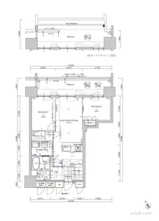 ザ・サンパーク小倉駅タワーレジデンス【7階】の間取り