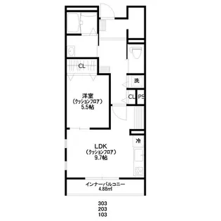 埼玉県蕨市北町1【マンション】の間取り