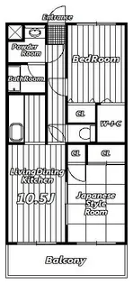 ロイヤルコーポ椿森【3階】の間取り
