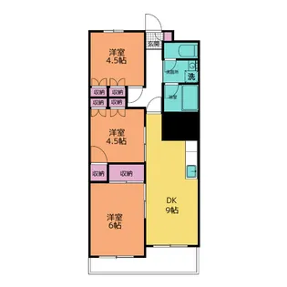 ホワイトマンション【6階】の間取り