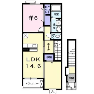 鹿児島県鹿児島市山田町【アパート】の間取り