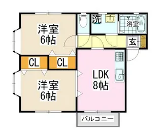 ツインパレスI【1階】の間取り