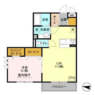 埼玉県さいたま市大宮区東町1【アパート】の間取り