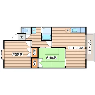 KMハイツ【2階】の間取り