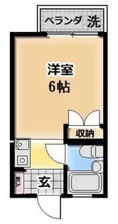 ハピネス中井【1階】の間取り