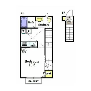 1Kの間取り画像