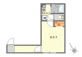 ドマーニ扇【1階】の間取り