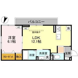 新潟県長岡市南町1【アパート】の間取り