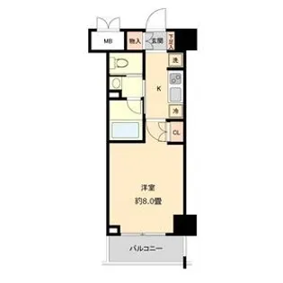 宮城県仙台市青葉区川内澱橋通【マンション】の間取り