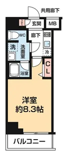 ARCOBALENO KANAMACHIII【8階】の間取り