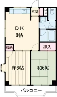 グリーンヒル成城【2階】の間取り