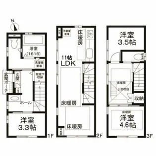 東京都江東区牡丹1【一戸建】の間取り