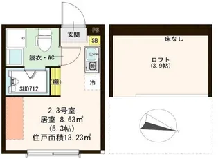 プティ一之江【2階】の間取り