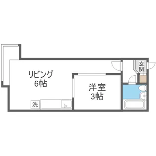 北海道札幌市西区八軒二条東1【アパート】の間取り