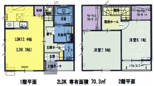 ヴェルジェ畑中 C・Dの間取り