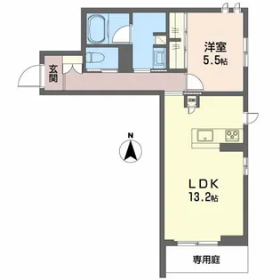 ロイヤルグランコート虎丸【1階】の間取り