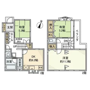 神奈川県横浜市旭区今宿南町【一戸建】の間取り