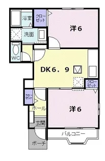 ガーデン彦崎【1階】の間取り