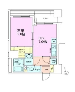 銀座レジデンス参番館【6階】の間取り