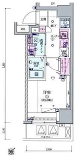 リヴシティ横濱宮元町【6階】の間取り