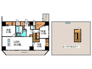 Wave on Horie Tower【14階】の間取り