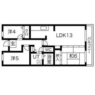 グランシャリオ草津【2階】の間取り