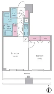 レジディア西麻布【4階】の間取り