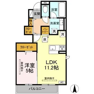 メゾン春陽【1階】の間取り
