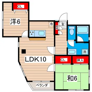 グランビル【2階】の間取り