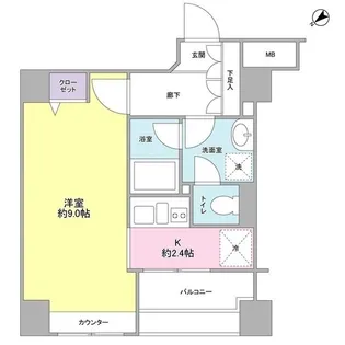 AKレジデンス【8階】の間取り