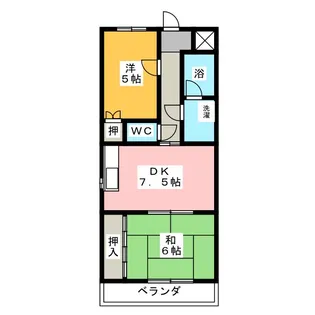 アビタシオンアムール【1階】の間取り
