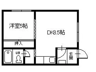 コーポ松【1階】の間取り