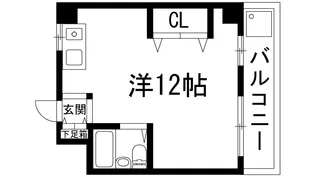 スチューデントルームバラード47【3階】の間取り